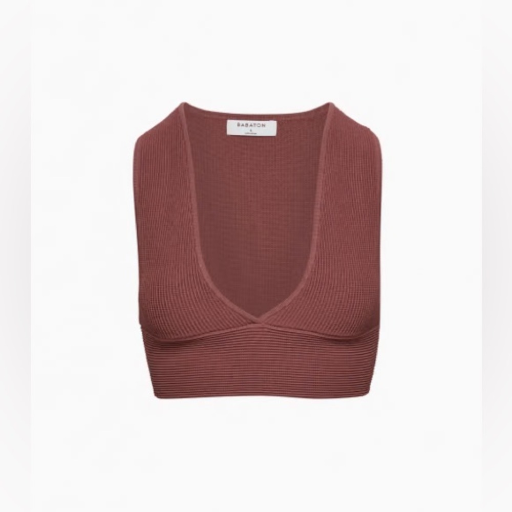 Aritzia Babaton Sculpt Knit Deep V Tank